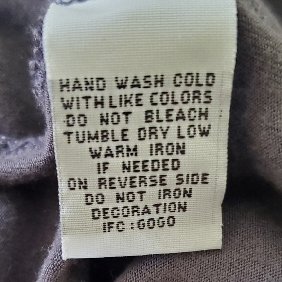 RXB Dusty Lavender Beaded Embellished Short Sleeve Scoop Neck Top T-shirt Size L - Picture 7 of 8